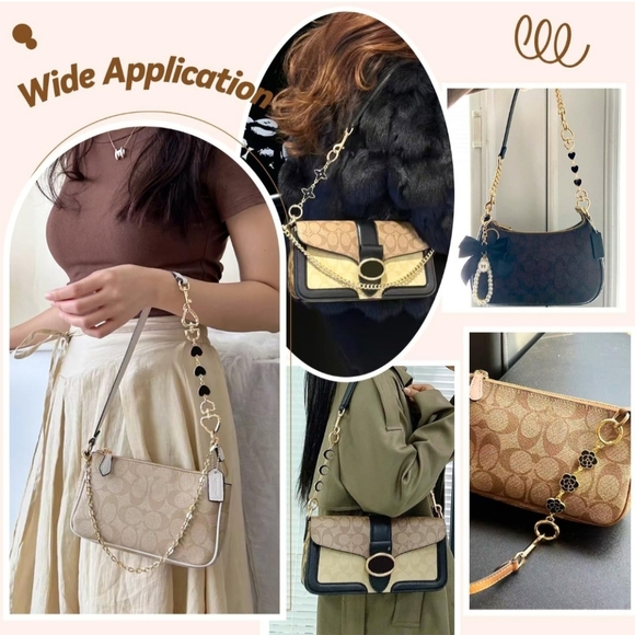 4 Piece Purse Chain Extender with Gold And Black Accents. New In Box - Picture 6 of 8